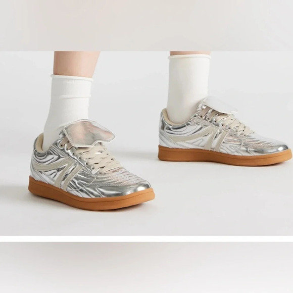 NWOB Steve Madden Silver Madrid Sneakers - Picture 2 of 14